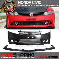 Fits 06-11 Honda Civic Mugen Rr Style Front Bumper Lip Front Bumper Unpainted