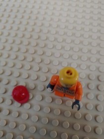 Lego Minifigure TOWN CITY HARBOR cty0246 Construction Worker - Orange Zipper