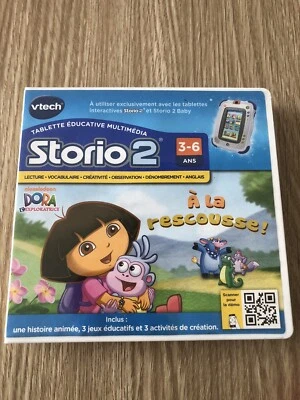 JEU DORA L’EXPLORATRICE À LA RESCOUSSE ! VTECH STORIO 2 FRANÇAIS RARE - Photo 1/3