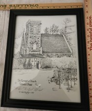 St George's Church at Sibbald Point - Paul Harpley 1989-Pen & Ink Drawing - WOW!
