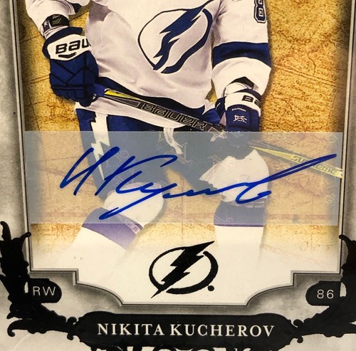 2018-19 UPPER DECK ARTIFACTS NIKITA KUCHEROV, #123, AUTO, BLACK PAR SERIAL #5/5 - Picture 4 of 4
