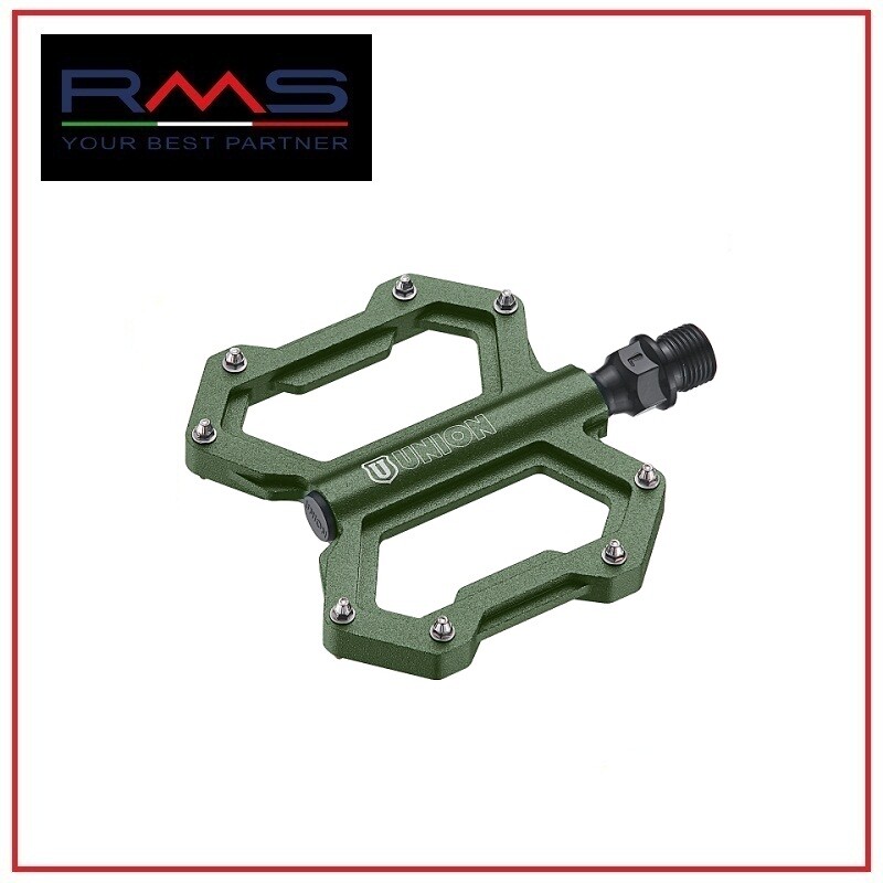 COPPIA PEDALI FREERIDE ALLUMINIO LAVORATO CNC PERNO CRMO 16 PIN verde COPPIA PEDALI FREERIDE ALLUMINIO LAVORATO CNC PERNO CRMO 16 PIN verde