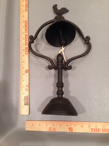 Rooster Wrought Iron Bell - Picture 6 of 12