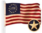 G128 Betsy Ross 1776 Tea-Stained Flag 6x10 Ft Embroidered 420D Polyester