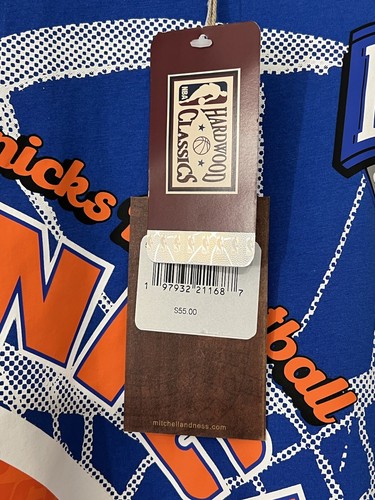 NWT Mitchell & Ness Men's New York Knicks Hardwood Classics Logo Blast T-Shirt M - Picture 6 of 12