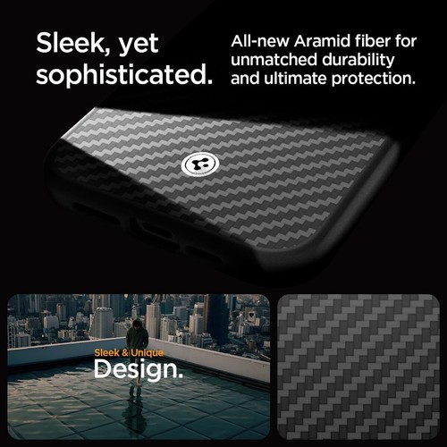 For iPhone 15 Pro/ Max Case SPIGEN Enzo Aramid MagFit MagSafe Compatible Cover - Picture 9 of 25