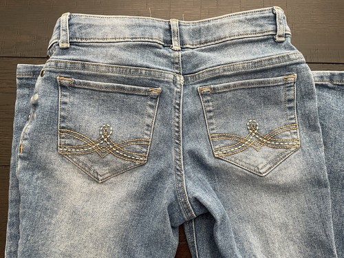 Mudd Jeans Girls Size 10 ~ Adjustable Waist ~ Faded ~ Stone Washed Blue Denim - Picture 6 of 7