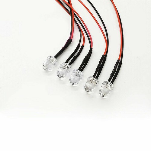 5pcs 10mm Pre-Wired LEDs Bulb Ultra Bright 3V 5V 6V 9V 12V 24V 48V 110V 220V - Picture 3 of 11