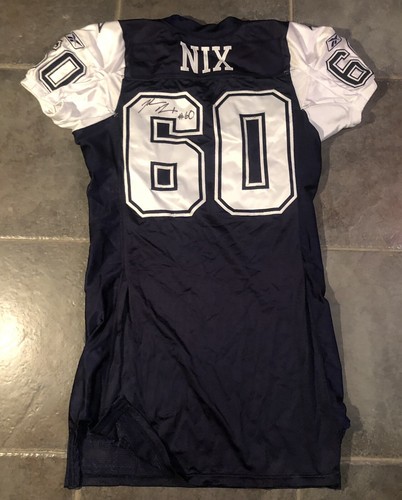 Dallas Cowboys game Worn John Nix 2002 signed Thanksgiving day Reebok jersey - Picture 1 of 11