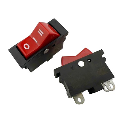 DEFOND DRB-2213 10A 250V 4-Pin 3 Position Switch Red (2 Pieces)
