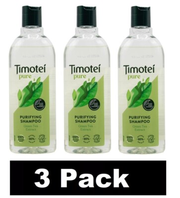 3 x TIMOTEI 300mL SHAMPOO PURIFYING GREEN TEA EXTRACT BRAND NEW