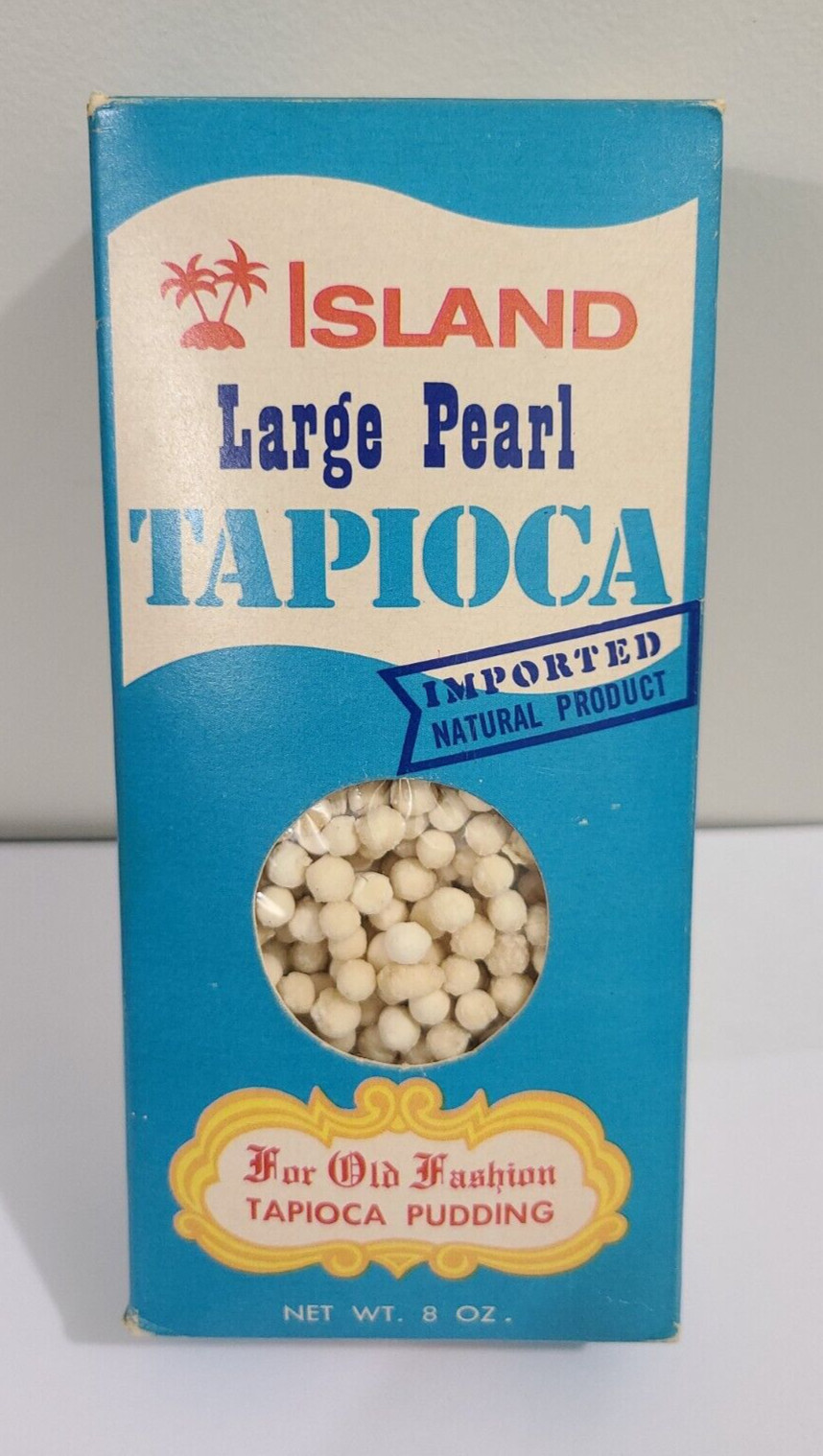 Vintage Isla" Tapioca Budín De ,Grande Perlas, en Original Caja, Richmond Colina