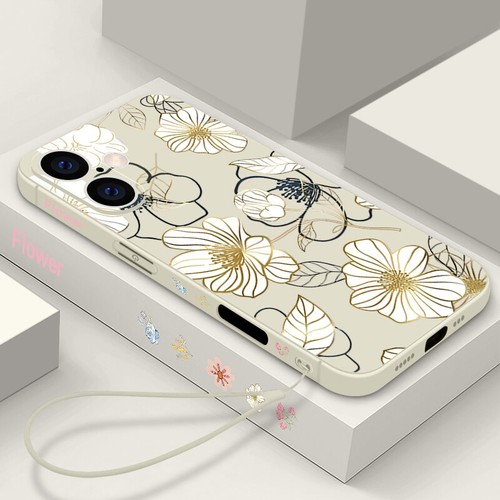 Lanyard For iPhone 16e 16 15 14 Pro Max 13 12 11 ShockProof Flower Case Cover - Picture 10 of 26