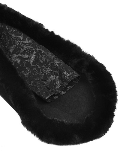 Dark In Love Womens Gothic Hooded Coat Jacket Black Steampunk Victorian Faux Fur - Picture 10 of 13