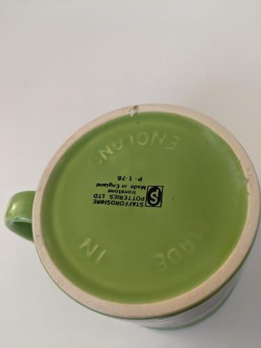 Green Apple Graphics Staffordshire England Ironstone Coffee Tea  Mug P 1 76 Cu - Picture 9 of 12