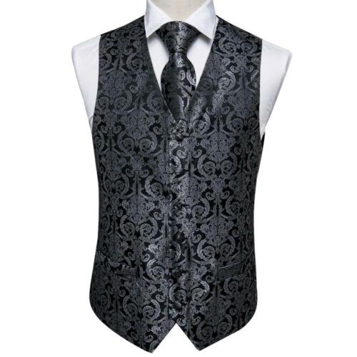 50 Colors Mens Vest Sleeveless V-Neck Pockets Waistcoat Without Tie Set Wedding - Picture 6 of 209