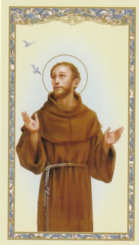 +Holy Card~"Prayer of Saint Francis of Assisi" -*Prayer on Back (HC25-S4}- - 第 1/2 張圖片