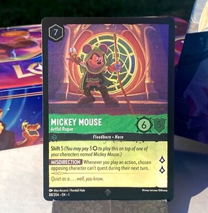 Mickey Mouse: Artful Rogue 88/204 Super Rare Cold Foil NM - Disney’s Lorcana