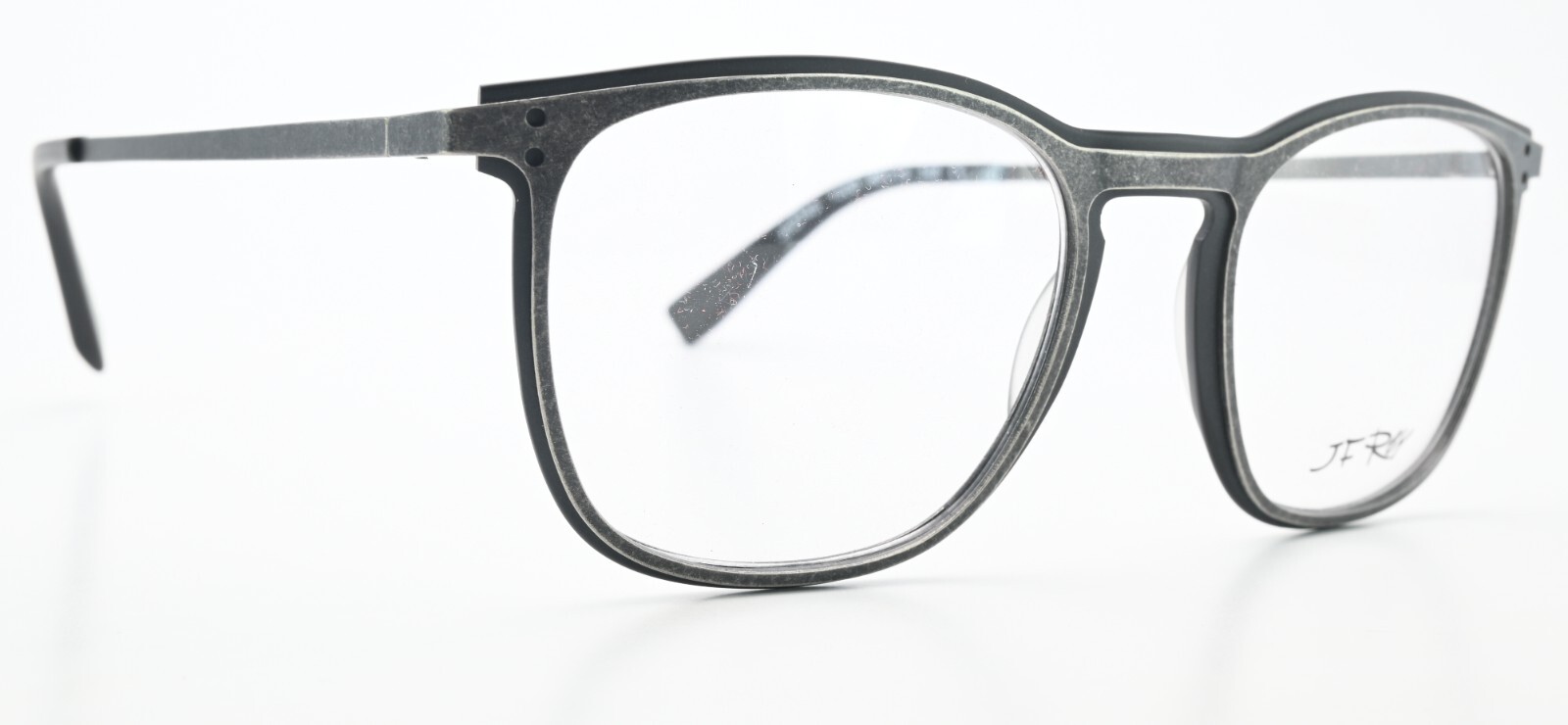 JF Rey Brille JF2745 1500 49-19 148 Black Metall Used Look Rectangle Karree