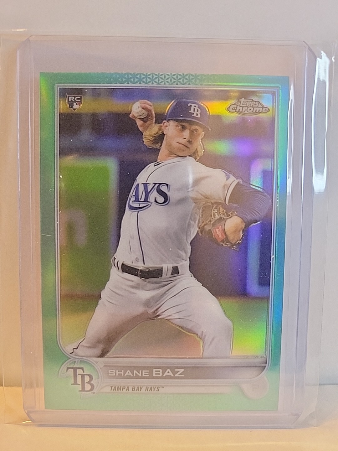 2022 Topps Chrome Aqua Refractors Rookie #201 Shane Baz RC /199