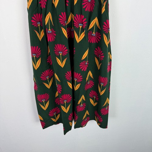 NWT ModCloth Truly You Floral Fit And Flare Dress Forest Green Size XXS NEW - Picture 3 of 13