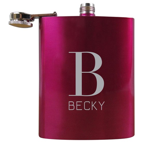 PERSONALIZADO Frasco de Cadera Acero Inoxidable 7 oz Monograma Boda Cumpleaños Regalo - Imagen 24 de 30