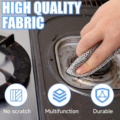 6PCS Wire Dishwashing Rag Multipurpose Non-Scratch Dish Cleaning Cloths Kitchen - Picture 4 of 7