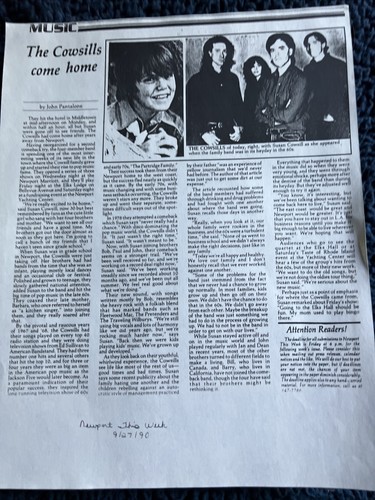Cowsill Connection Vol 2 No. 1 issue with bonuses - Picture 9 of 11