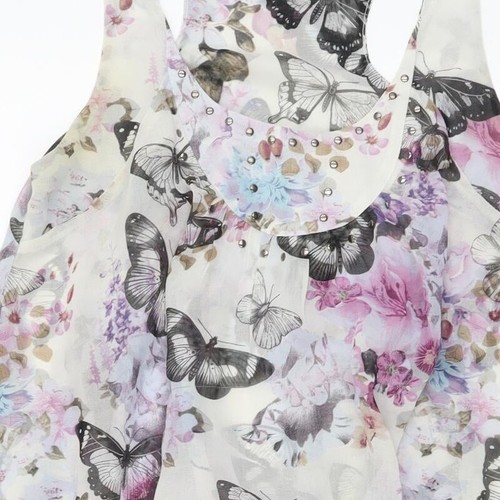 Lipsy Womens Floral Polyester Blend A-Line Size 10 - - Picture 11 of 12