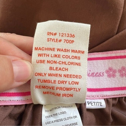 Koi Scrubs Coco Brown Marissa Notched Waist Pull On Pants Size Medium Petite NEW - Picture 7 of 7