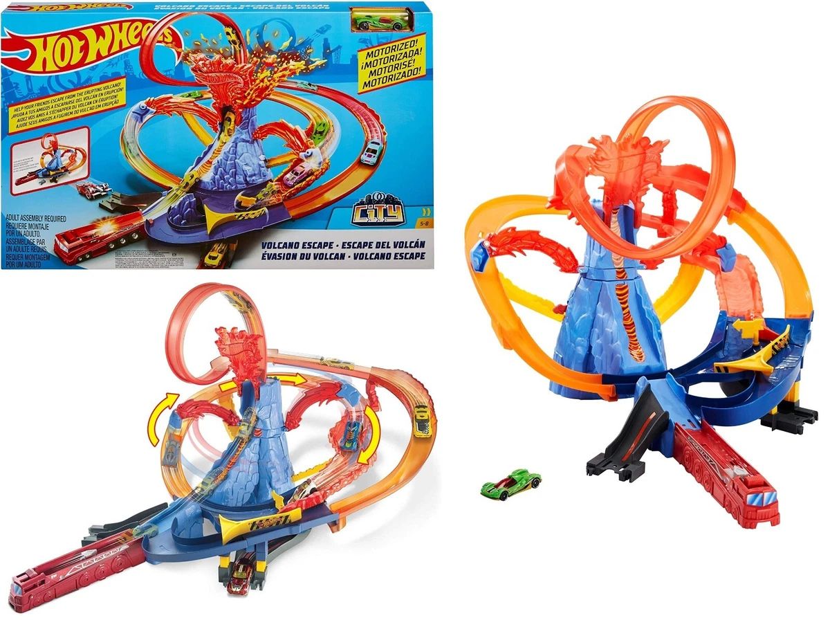 Hot Wheels Volcano Escape Track Set Ages 5 New Toy Race Car Play Boys Gift
