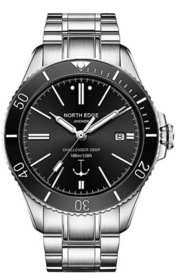 NORTHEDGE ANCHOR 自動巻きダイバーズウォッチ North Edge Automatic Analogue Mechanical Anchor Diver Wrist