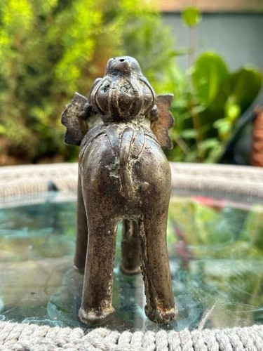 1700's Old Rare Ancient Brass Hindu God Gaj Deepam Sculpture - Picture 12 of 15