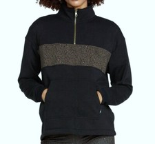 VOLCOM Women's STONE STACKED Mock Neck Pullover - BLC - Large - NWT