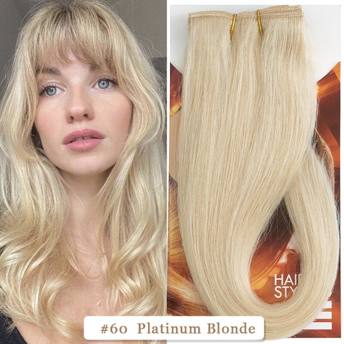 THICK 100% Remy Clip In Real Human Hair Extensions 4PCS Full Head Double Drawn - Picture 41 of 43