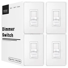 MOES Dimmer Light Switch 3 Way & Single Pole for LED,CFL,Incandescent,Halogen