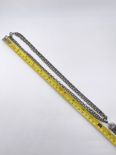 Vintage Necklace Silver Tone Multi Chain Tassel - Picture 6 of 7