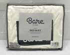 Cream Twin Xl Bed Skirt Bare Home Double Brushed Pleated, Easy Fit 15" Deep