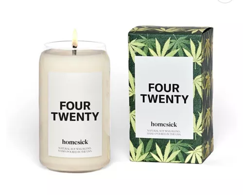 HOMESICK Four Twenty Premium Scent Candle Natural Soy Wax 13.75 oz Long Burning