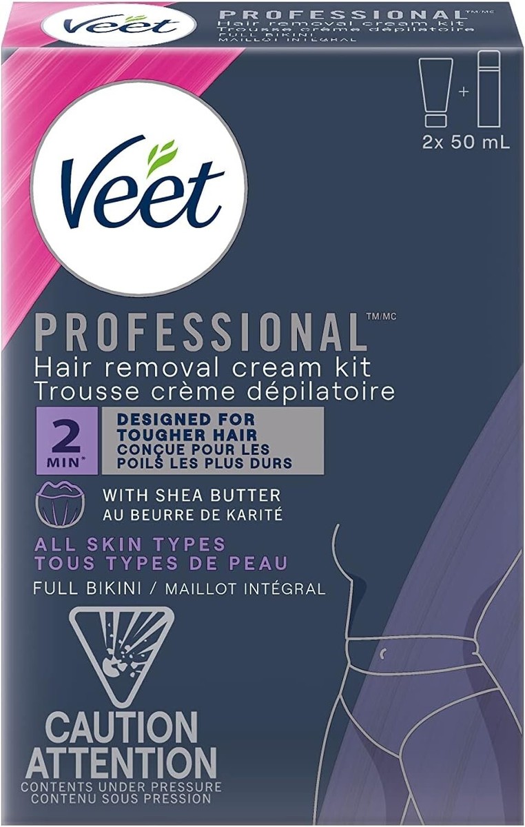 VEET Professional, Hair Removal Cream, Full Bikini Kit, All Skin