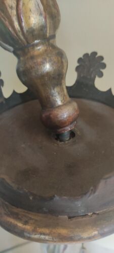 candeliere, Candelabro antico Legno Argentato E Dorato '700 Restauro? - Foto 8 di 20