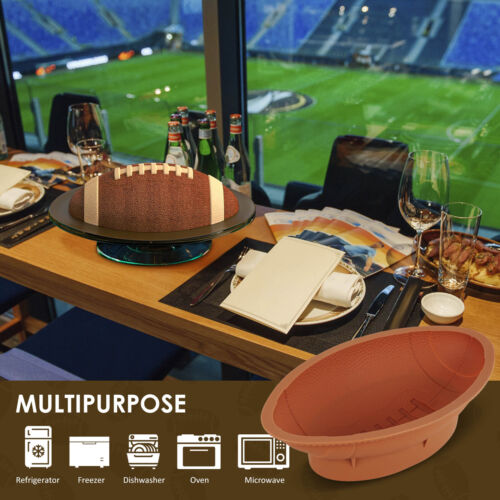 Football Cake Pan Silicone Football Cake Mold Nonstick Football Baking Pan+ - Picture 9 of 16