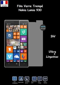 Film Vitre 9H Protection Ecran Verre Trempé Nokia Lumia 930 + Lingettes