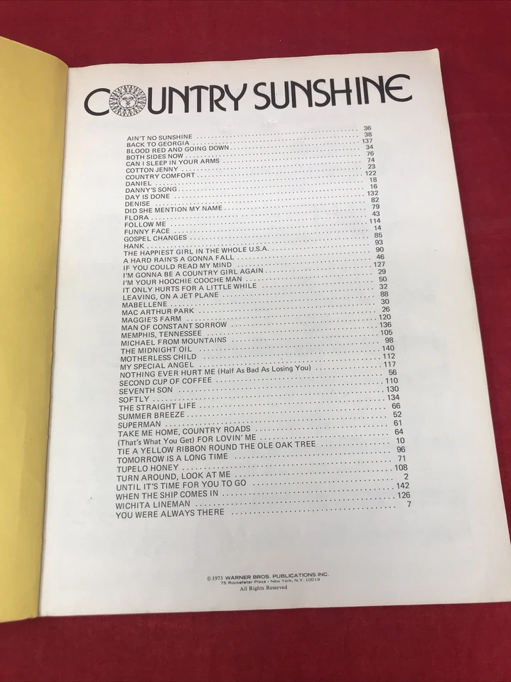Country Sunshine De Colección 50 Canciones 143 Páginas Partituras Guitarra Cancionero Vocal Foto 2 de 4