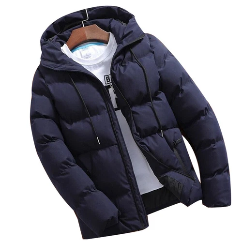 Men Winter Warm Duck Down Jacket Ski Snow Thick Hooded Puffer Coat Parka Quilted - Bild 10 von 15