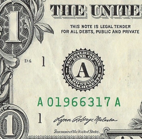 JULY 31 1966 Date Note Fancy Serial Number One Dollar Bill 07 31 1966 - Picture 3 of 11