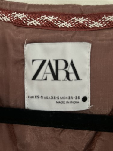 Zara Floral Embroidered Patchwork Quilted Oversized Kimono Duster Jacket Sz XS/S - Picture 9 of 14