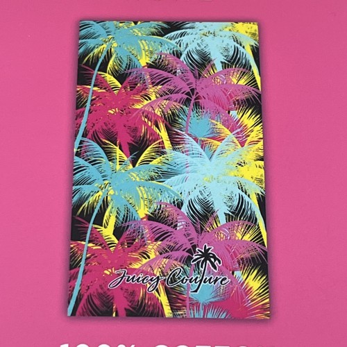 JUICY COUTURE NEON PALM TREES BEACH TOWEL 36" × 68" COLORFUL & UNIQUE NWT - Picture 4 of 8