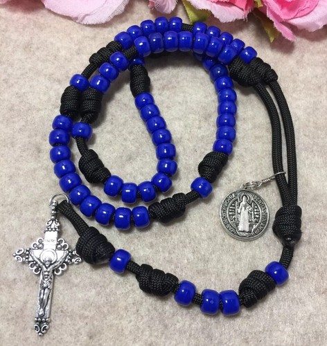 St. Benedict Catholic Rosary, Paracord Rosary, Durable Rosary - Handmade - Picture 2 of 4