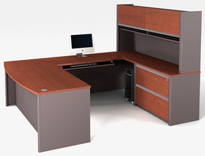 Bestar Connexion U Shape Office Desk W Oversized Pedestal In Image Is Loading Bestar Connexion U Shape Office Desk W Oversized